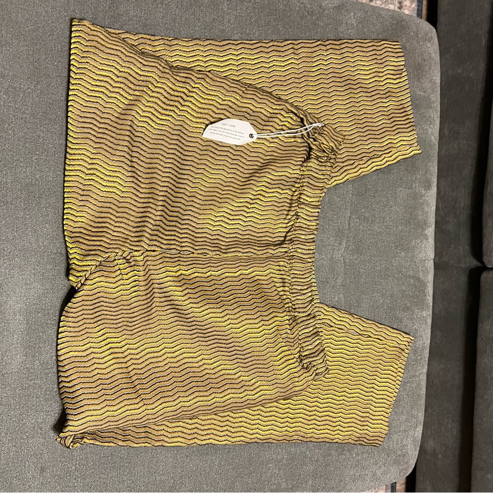 NWT Metallic Gold Maeve Anthropologie Pants Size Large Pockets - Picture 3 of 8